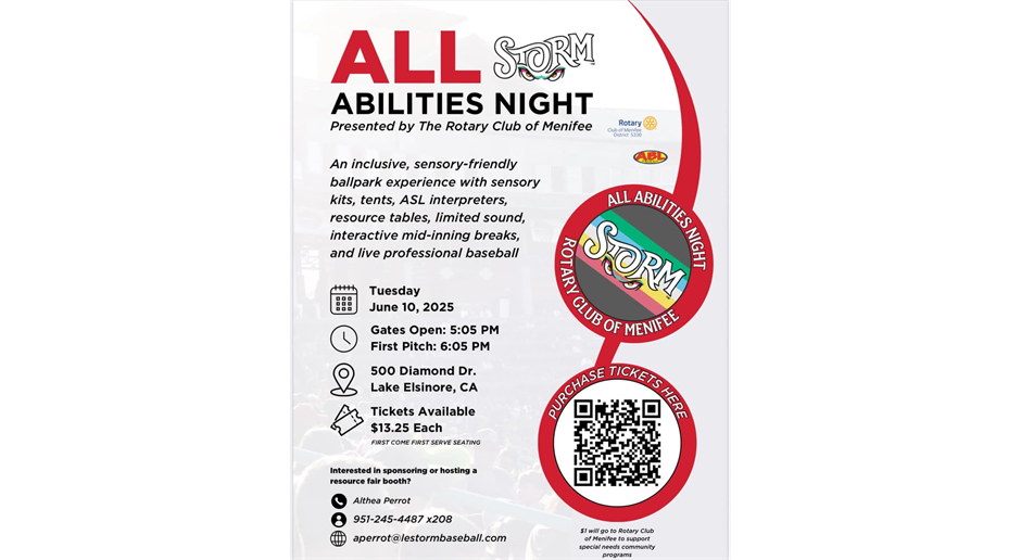 All Abilities Night with the Lake Elsinore Storm!